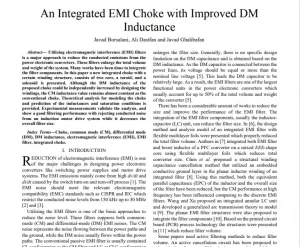 An Integrated EMI Choke with Improved DMInductance