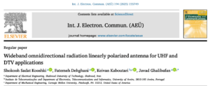 Wideband omnidirectional radiation linearly polarized antenna for UHF and DTV applications