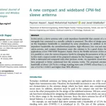 A new compact and wideband CPW-fedsleeve antenna